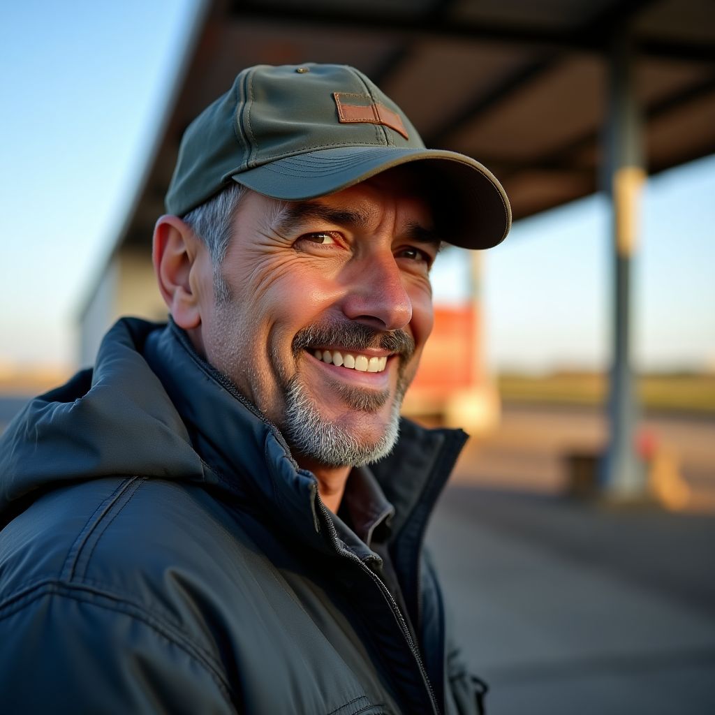 Camionero satisfecho